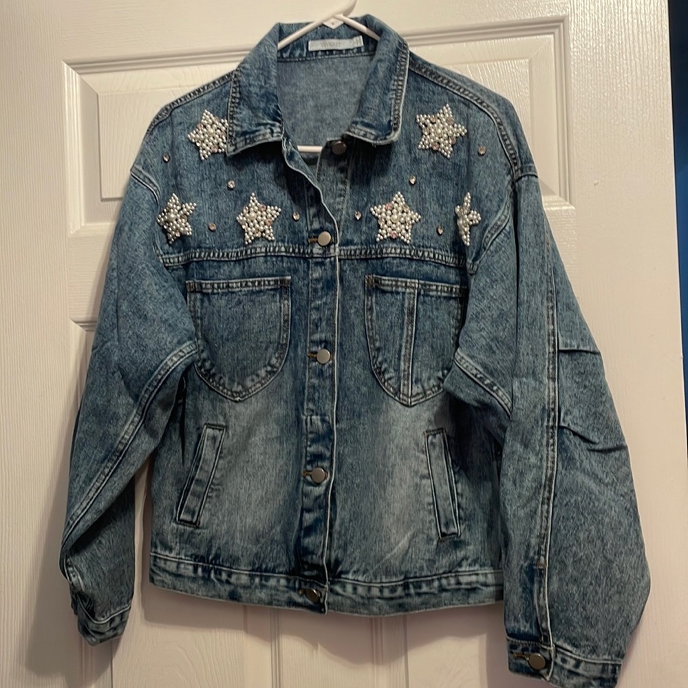 Jean Jacket Star pearls